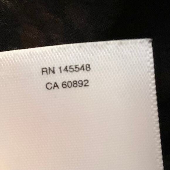 Rachel Roy Natalie Flutter Top 0X Sheer with Cami Black Blue Floral Relaxed Fit - Picture 9 of 13